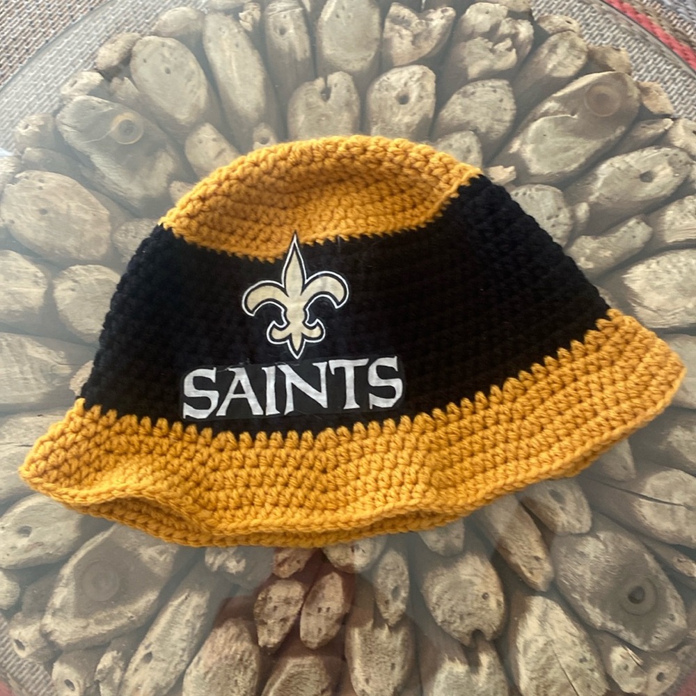Super cute hand knitted saints hat